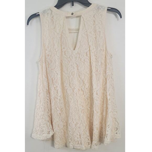 Umgee Top Womens Small Lace Sleeveless Cottagecore Boho Chic Fairy Whimsical Top - Picture 4 of 9
